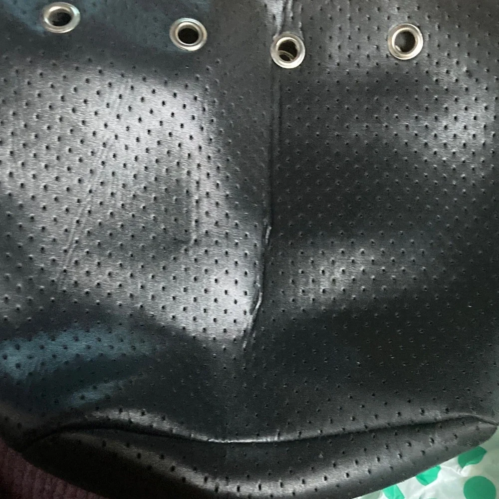 Chic Black Eyelet (perforated ) Shoulder Bag happy Elsie